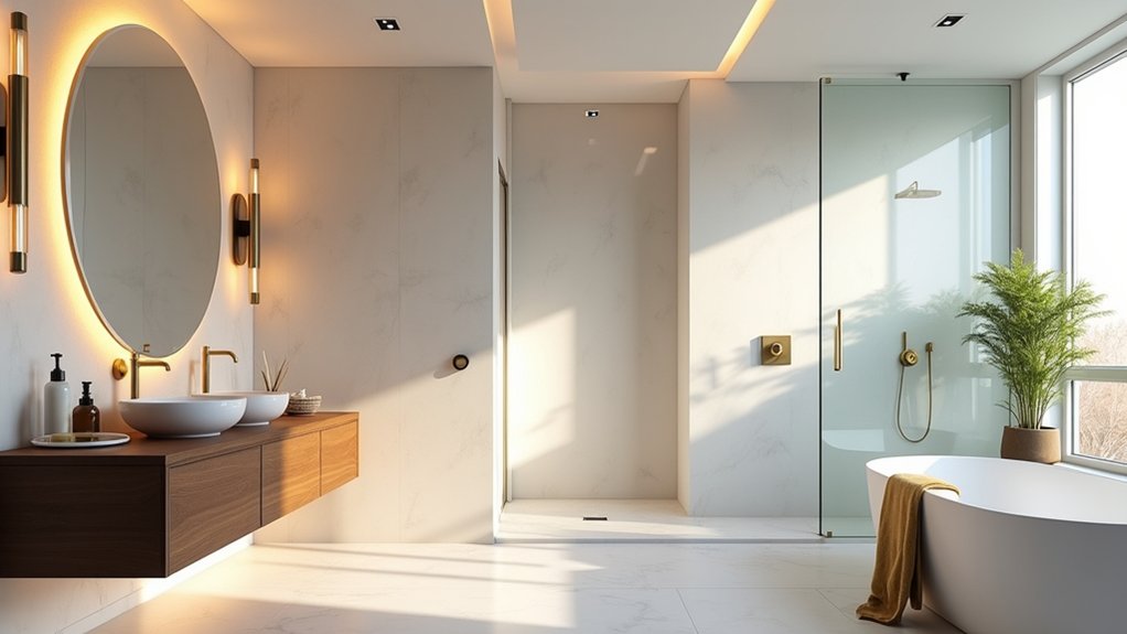 layered warm task lighting