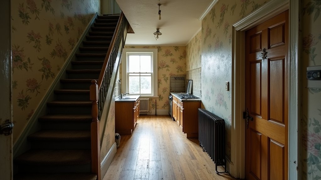 narrow dark historic layout